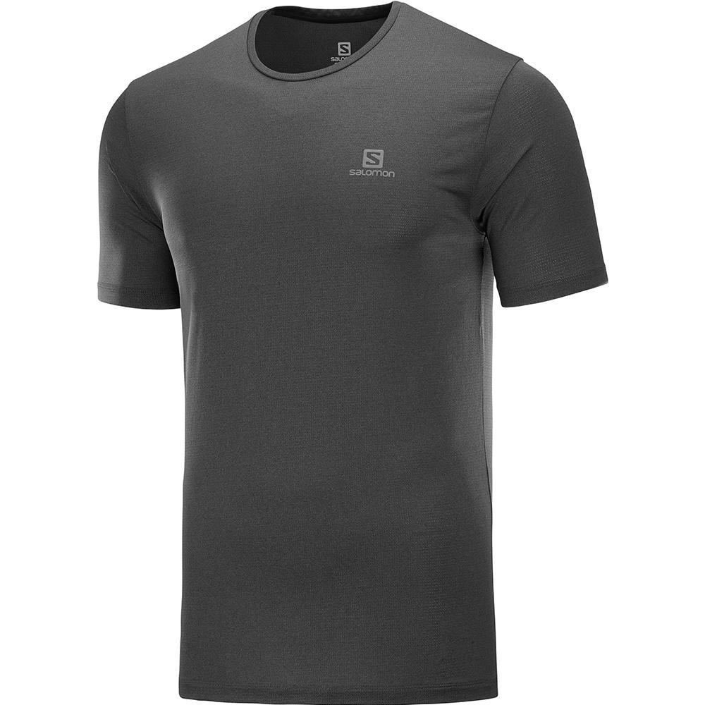 SALOMON UK AGILE TRAINING M - Mens T-shirts Black,BFDK89243